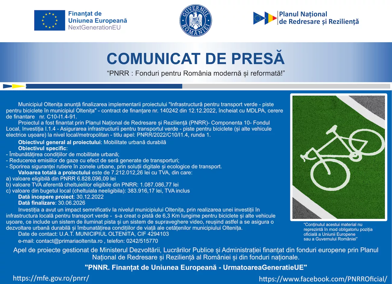 „PNRR : Fonduri pentru România modernă și reformată!”