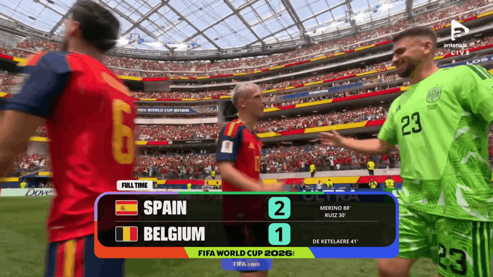 CM Fotbal: Ghinion teribil pentru Belgia: Rămasă fără Courtois pe final de meci, primește golul decisiv de la spanioli, care vor juca semifinala cu Franța