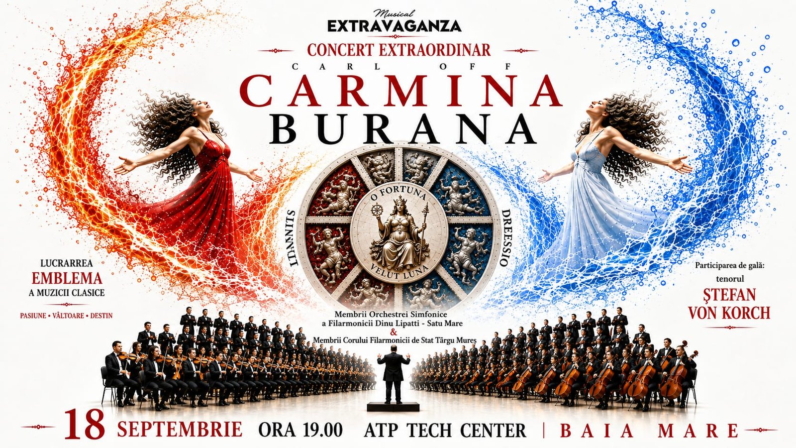 Carmina Burana – concert grandios cu tenorul Ştefan von Korch în linia solistică, alături de orchestră și cor