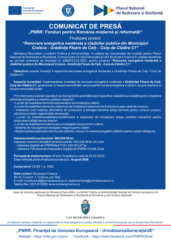 Craiova _Floare de Colt_comunicat de presa online_19.08-1