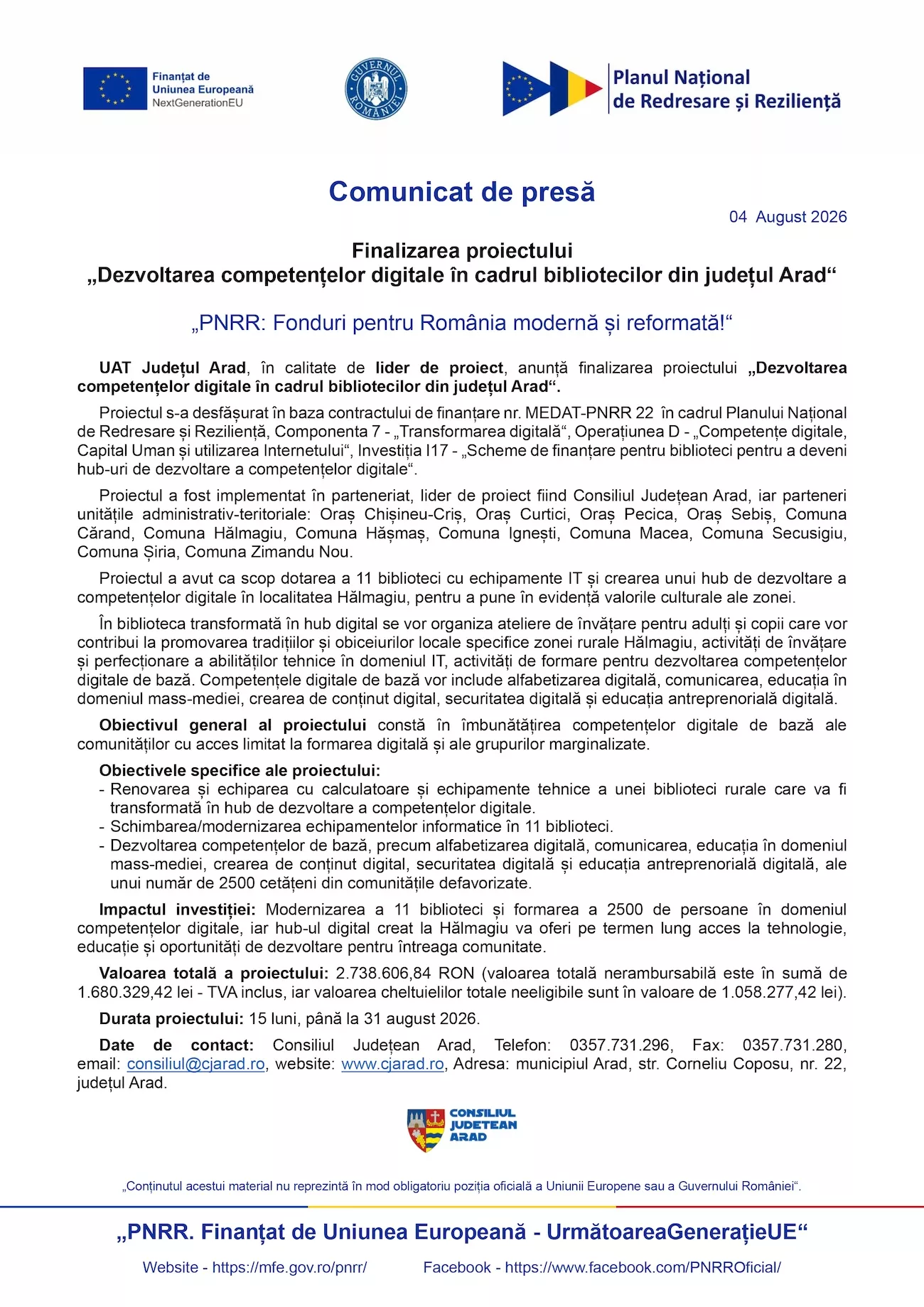 cj-arad-dezvoltarea-bibliotecilor-comunicat-finalizare-proiect