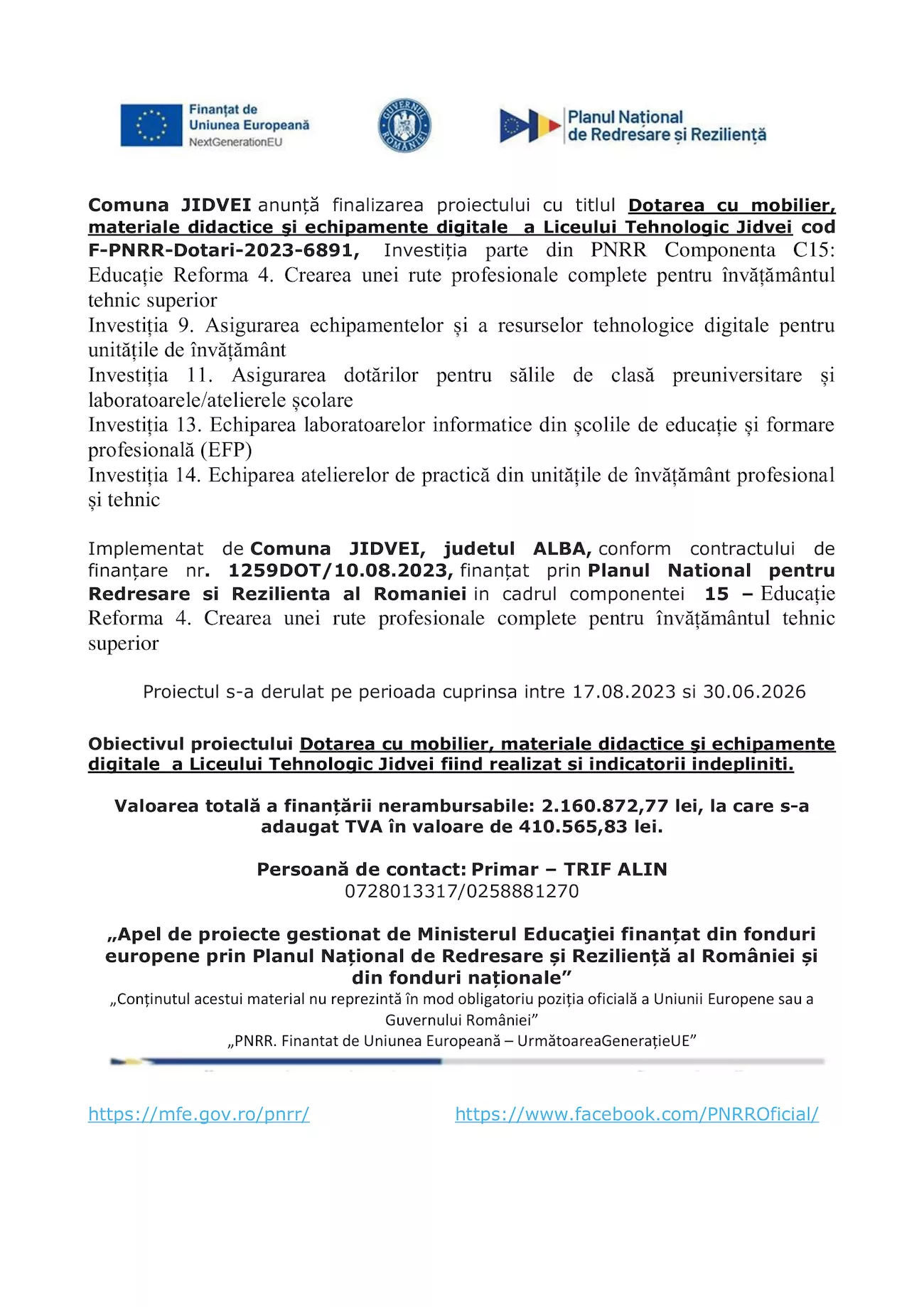 comunicat-de-presa-jidvei-finalizare-implementare
