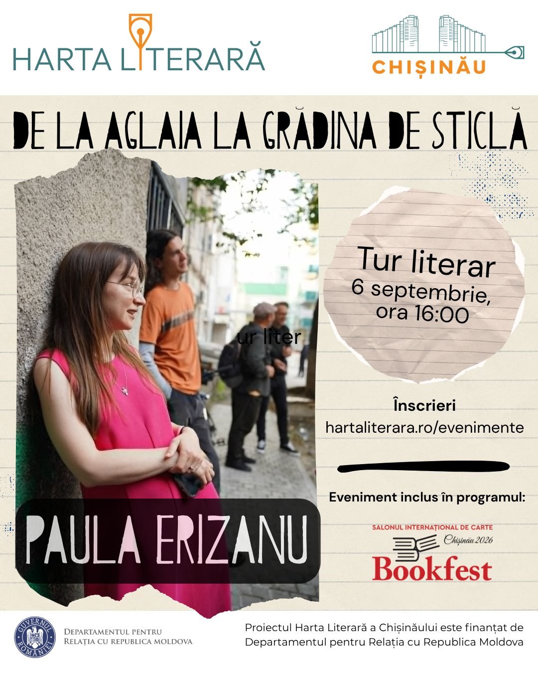 Harta Literară ajunge la Chișinău pe 6 și 7 septembrie: orașul între memorie, literatură și povești trăite