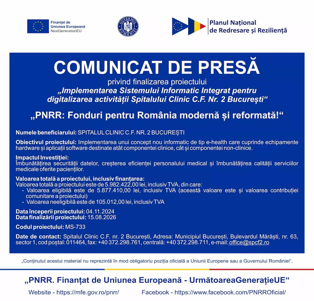 spital-cf-2-bucuresti-implementarea-sistemului-ms-733-comunicat-finalizare-proiect-online