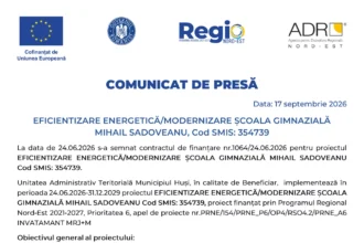 Husi_SC. GIMNAZIALA M. SADOVEANU comunicat presa_17 SEPTEMBRIE-1