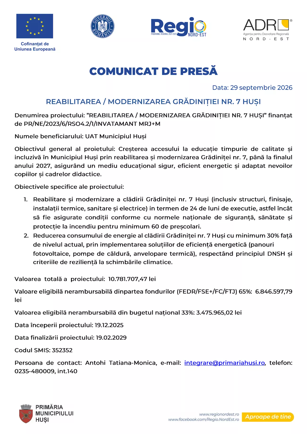 husi-gradinita-nr7-comunicat-presa-29-septembrie