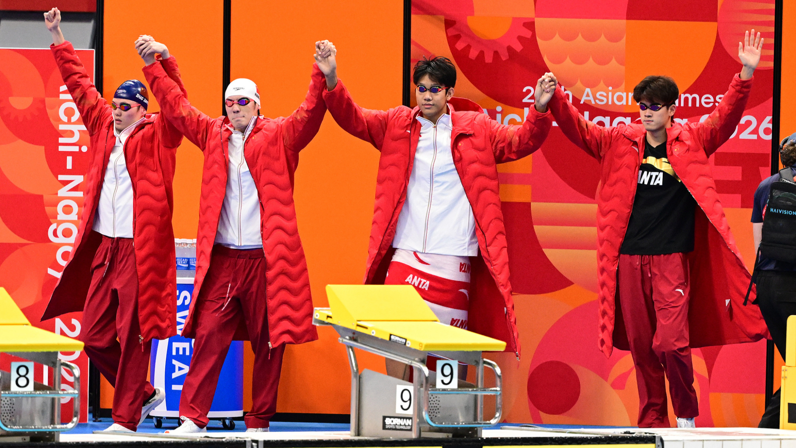 Echipa Chinei, medalie de aur în proba de ștafetă masculină 4×100 m liber la Jocurile Asiatice