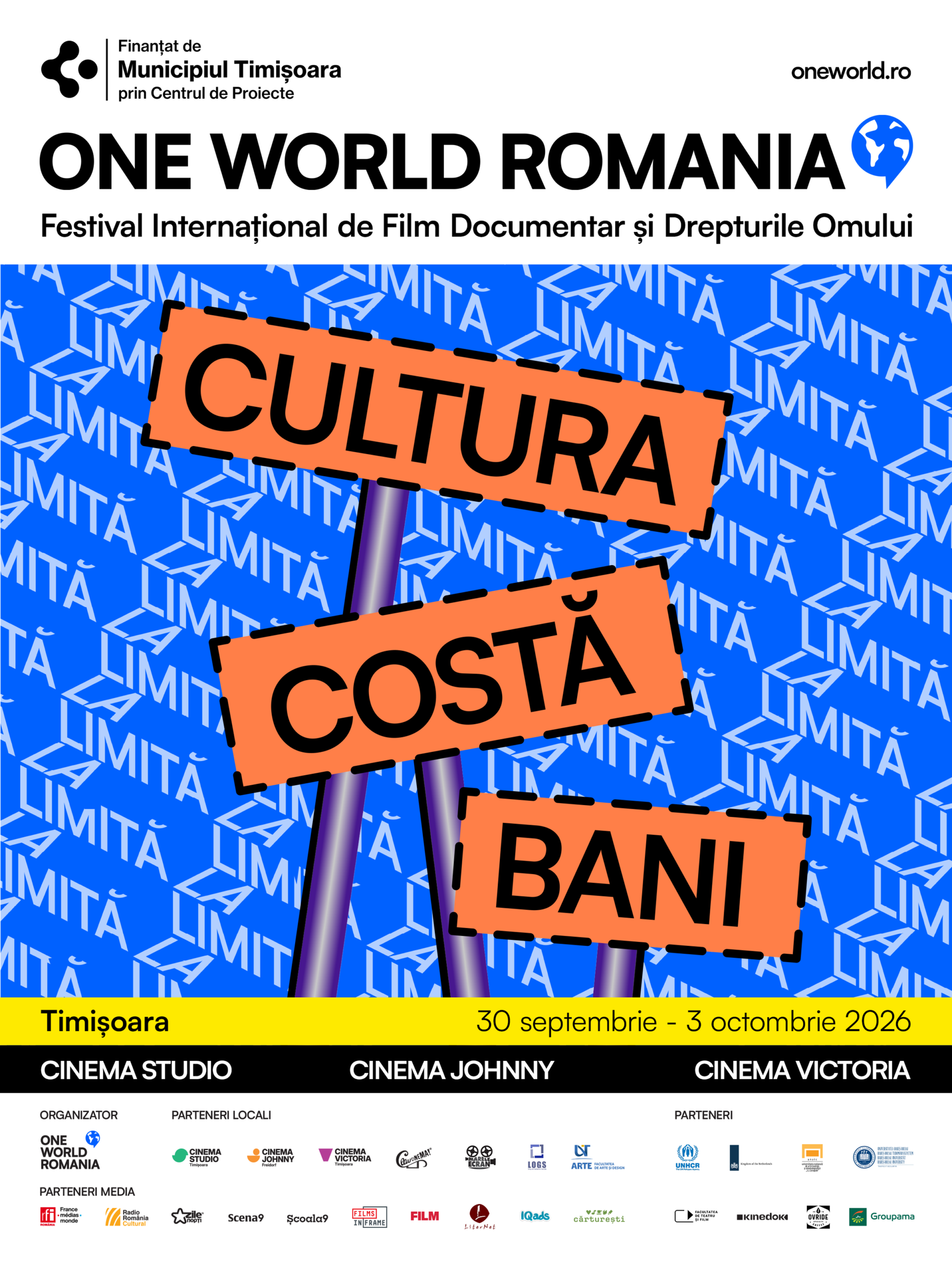 Documentare și dialoguri extinse, în programul One World Romania la Timișoara
