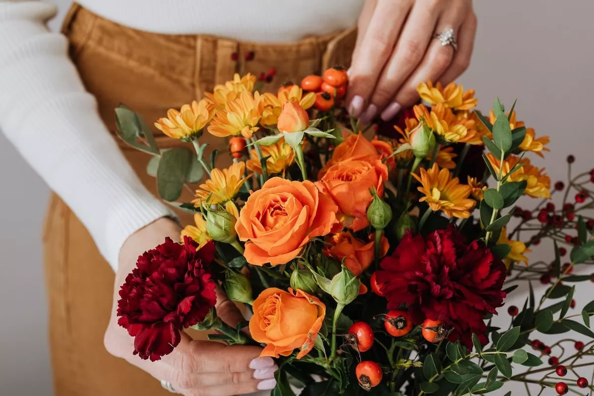 buchet flori toamna
