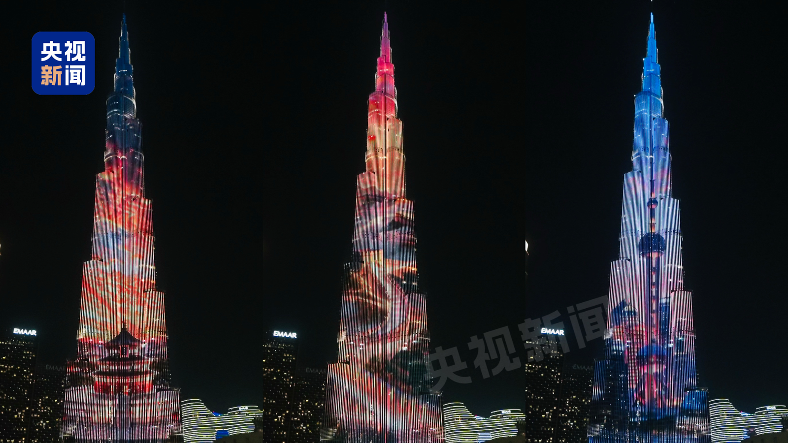 CMG, spectacol de lumini pe Burj Khalifa din Dubai